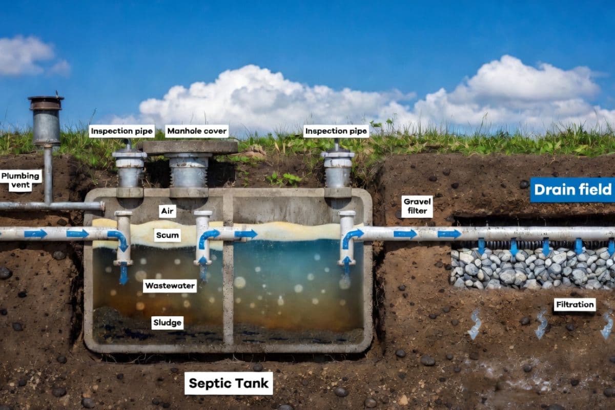Septic tank additives products and septic system maintenance